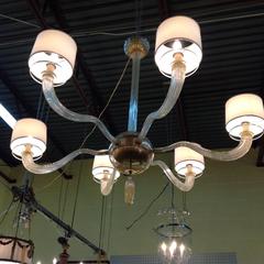 Barbara Barry for Baker Signature Six-Arm Murano Chandelier