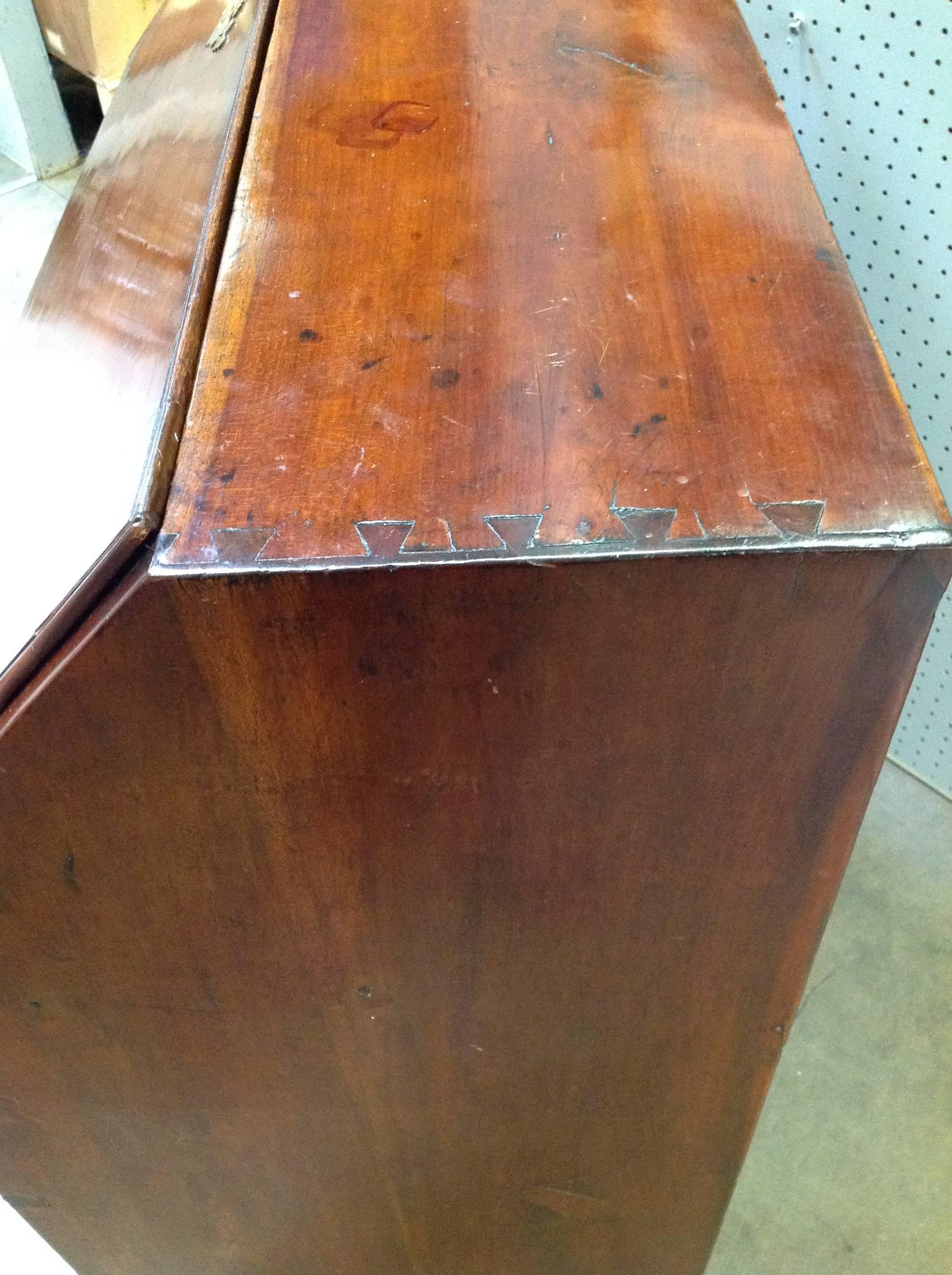 Molded Late 18th Century Mahogany Secretary/Slat Front Desk