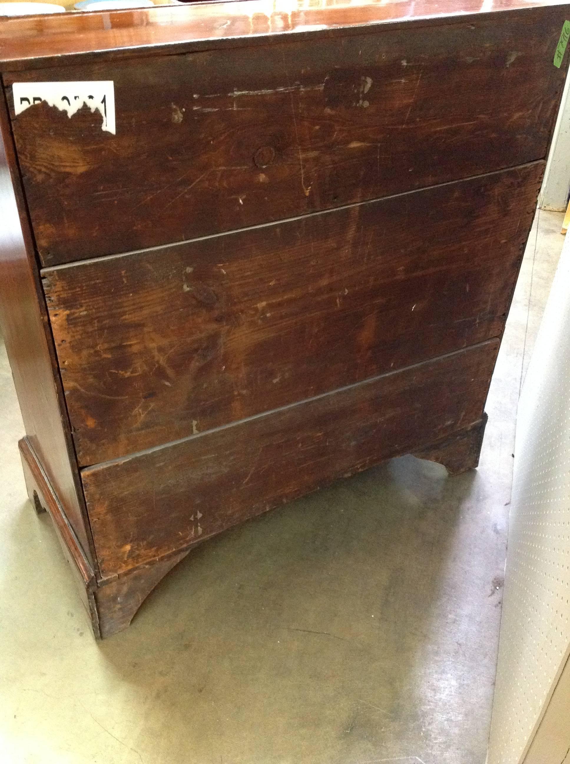 Brass Late 18th Century Mahogany Secretary/Slat Front Desk