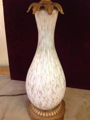 Vintage Murano Handblown Glass Lamp with Original Shade