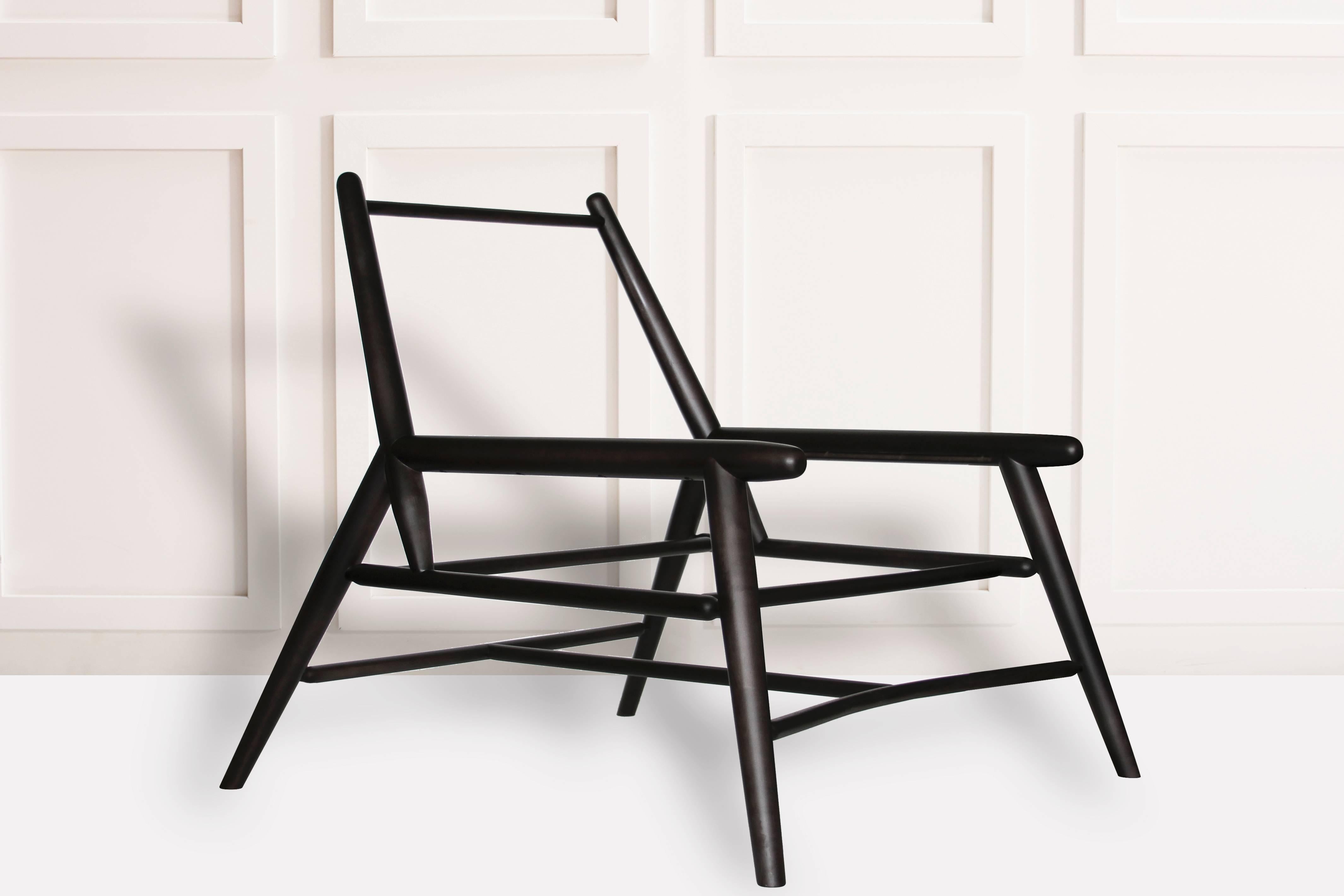 Anna Karlin Stained Maple Sling Chair In New Condition In New York, NY