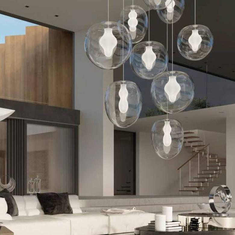 Modern Preciosa Soul Pendant Lights by Eva Eisler, Glass Mouth-Blown in Czech Republic For Sale