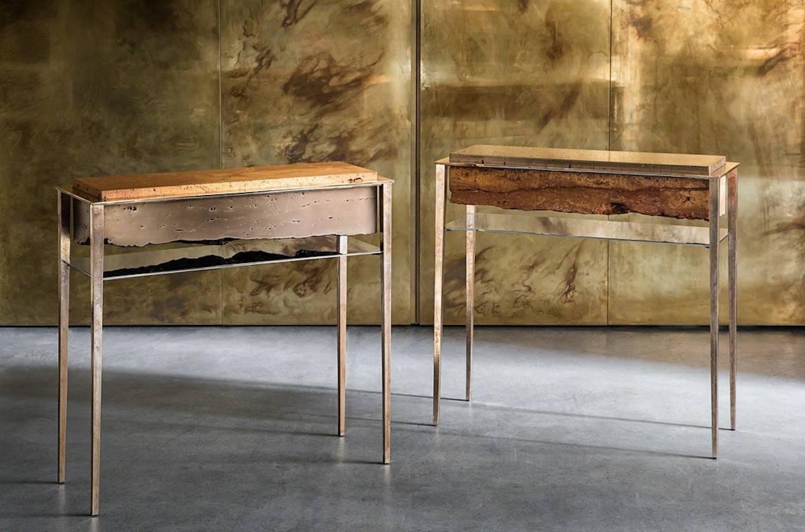 Cast Cremino Console Hand-Crafted by Gianluca Pacchioni For Sale