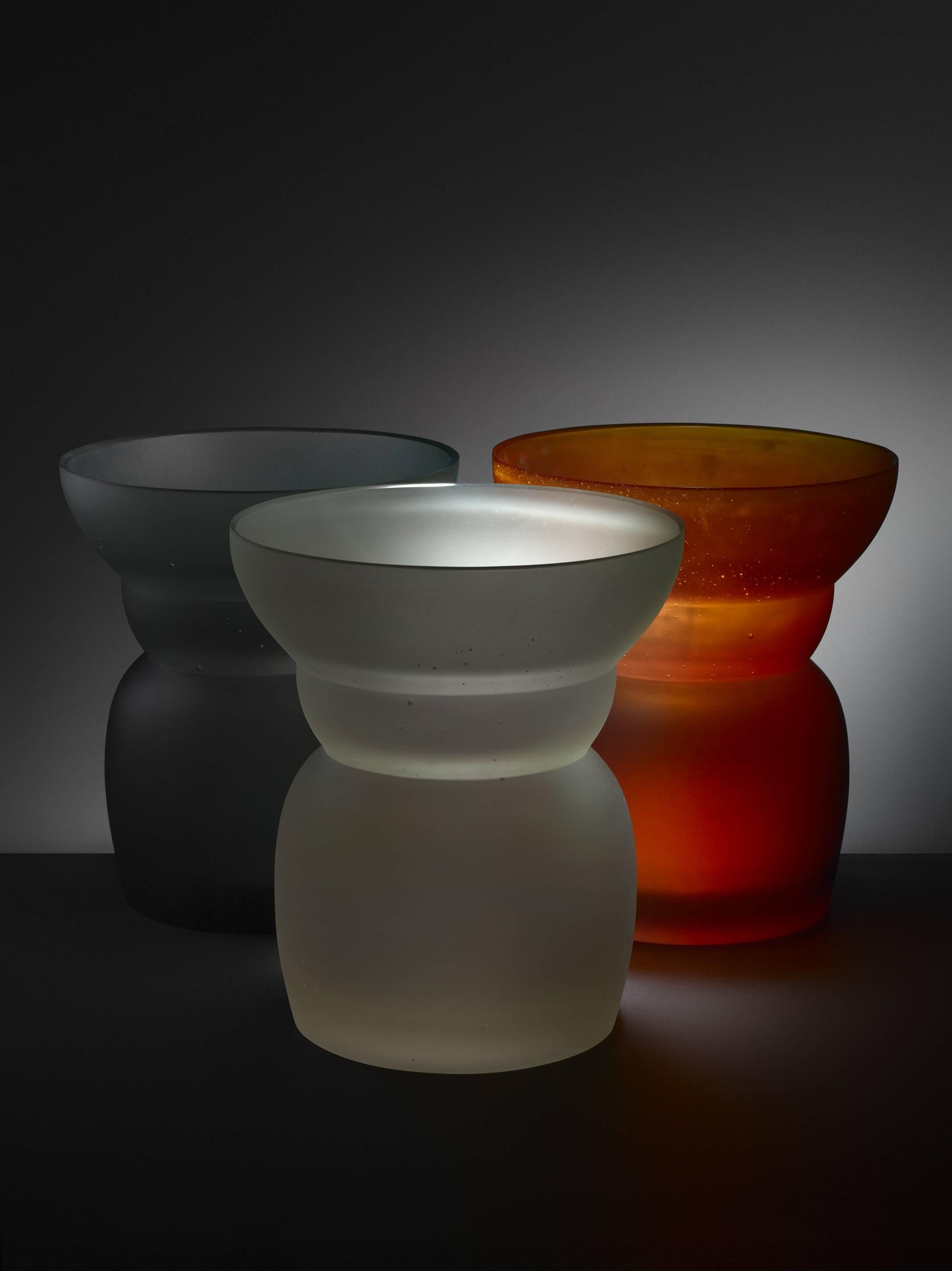 The Particles Gallery Collection.

Vessel, 2010.
by Marieke Schoonderbeek

‘I connect with a specific location and create an object which communicates its space - of the journey, the place itself and what actually happens.’
A glass vessel, created