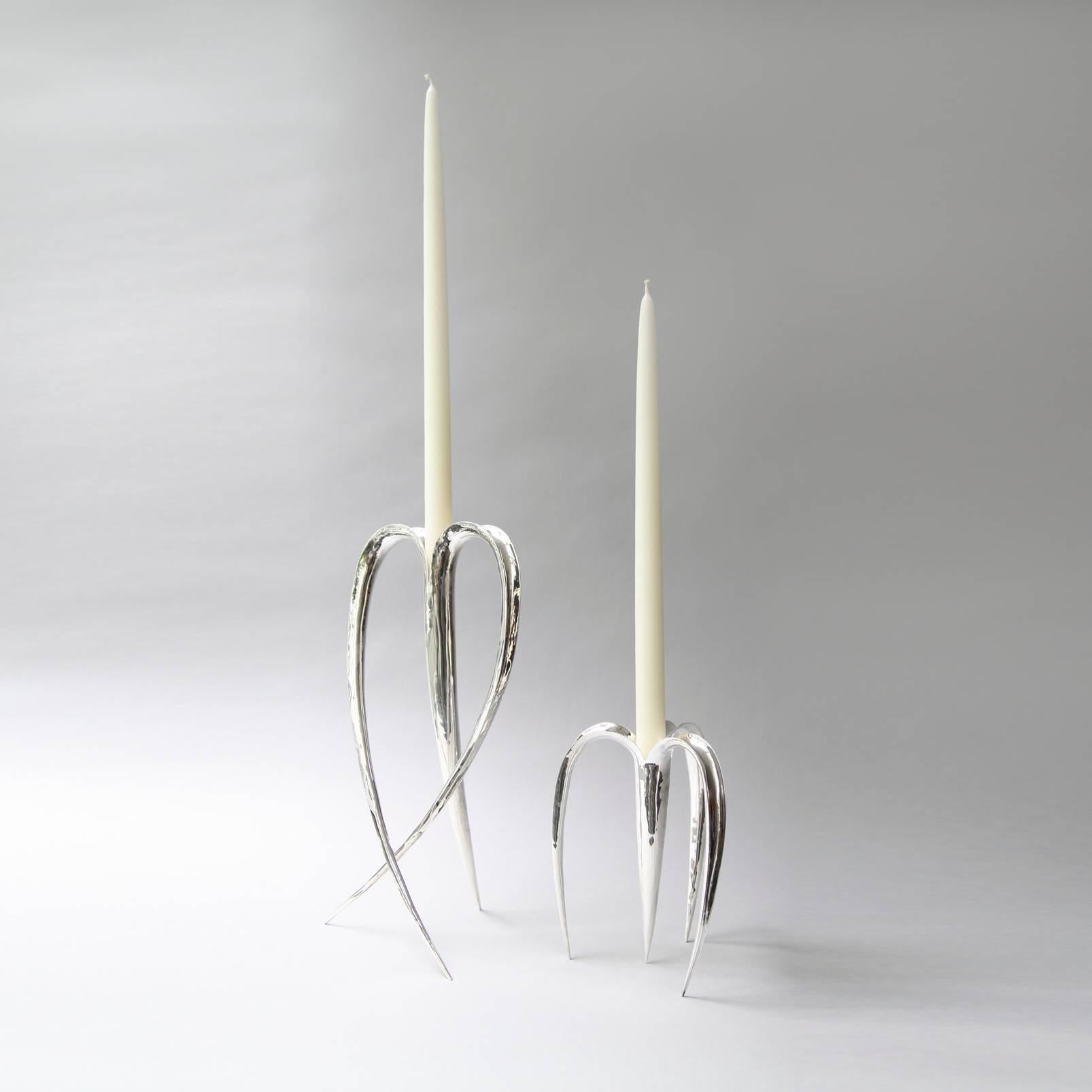 Heart Vases by Ted Muehling and Wiener Silber Manufactur In New Condition For Sale In New York, NY