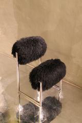 Limited Edition "Due Piu" Chair in Black Mongolian Fur