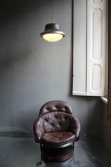 Rare Swivel Chairs in Original Leather Upholstery by Soda Galvano