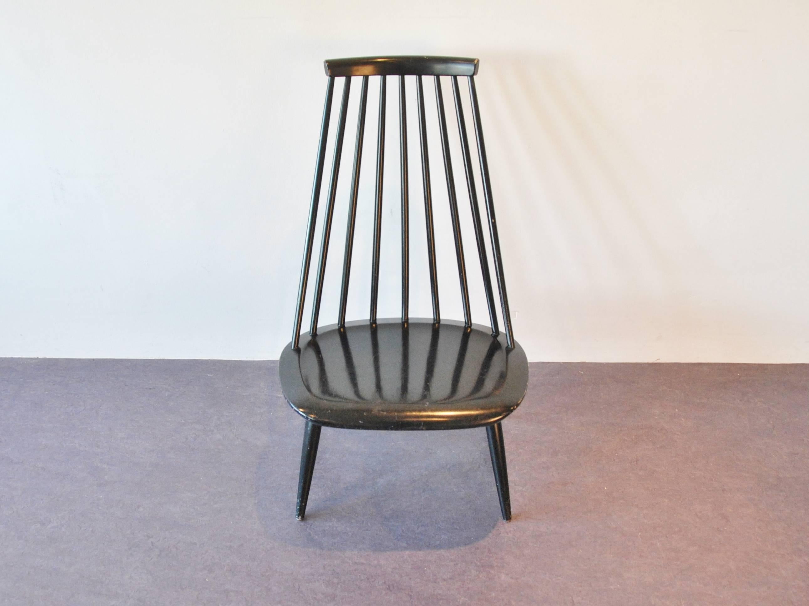 Lacquered 'Mademoiselle' Lounge Chair by Ilmari Tapiovaara for Edsby Verken, Marked 1958
