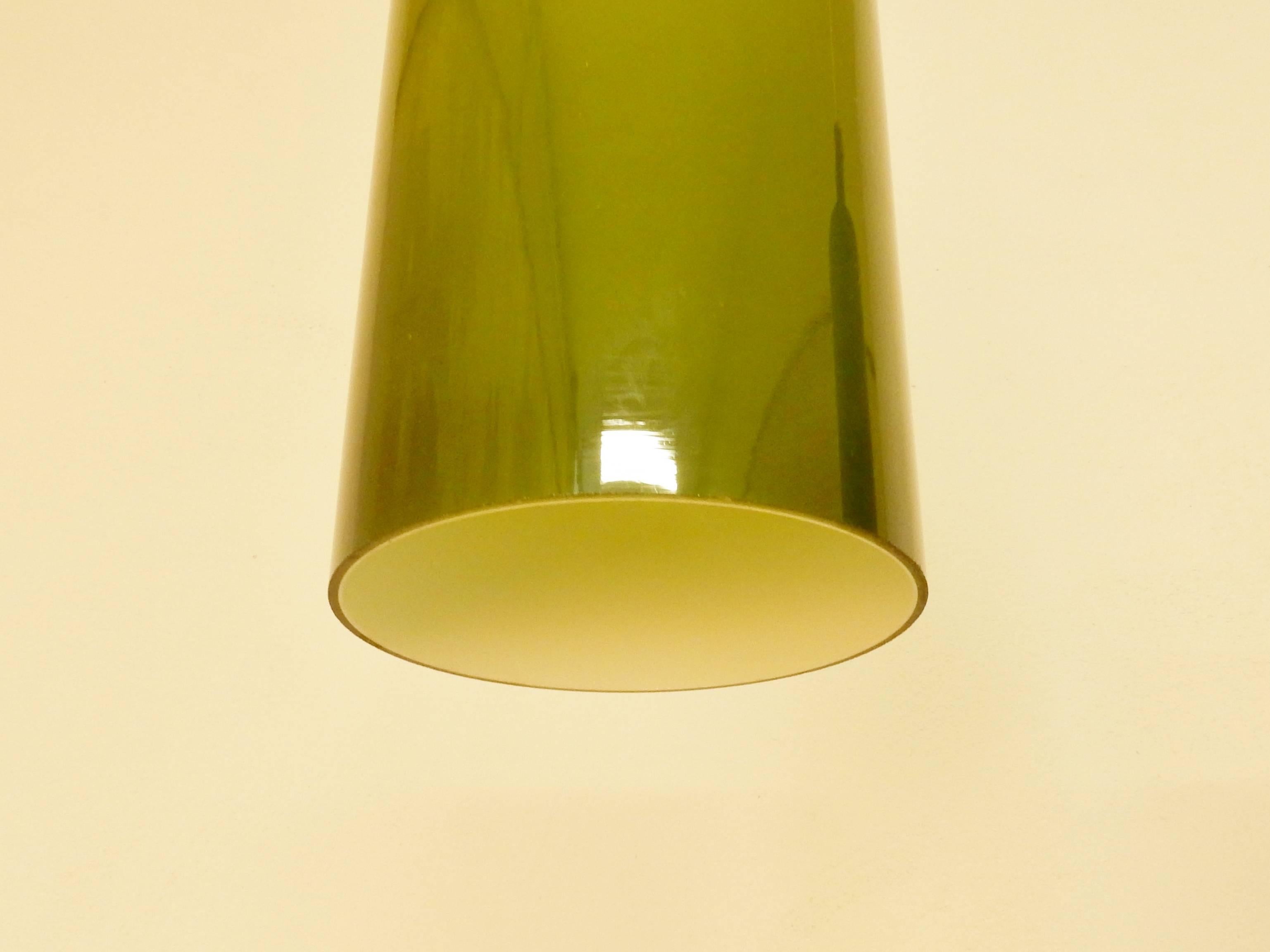 Mid-Century Modern Pair of Green Glass 'Pisa' Pendants by Jo Hammerborg for Fog & Mørup, 1960s
