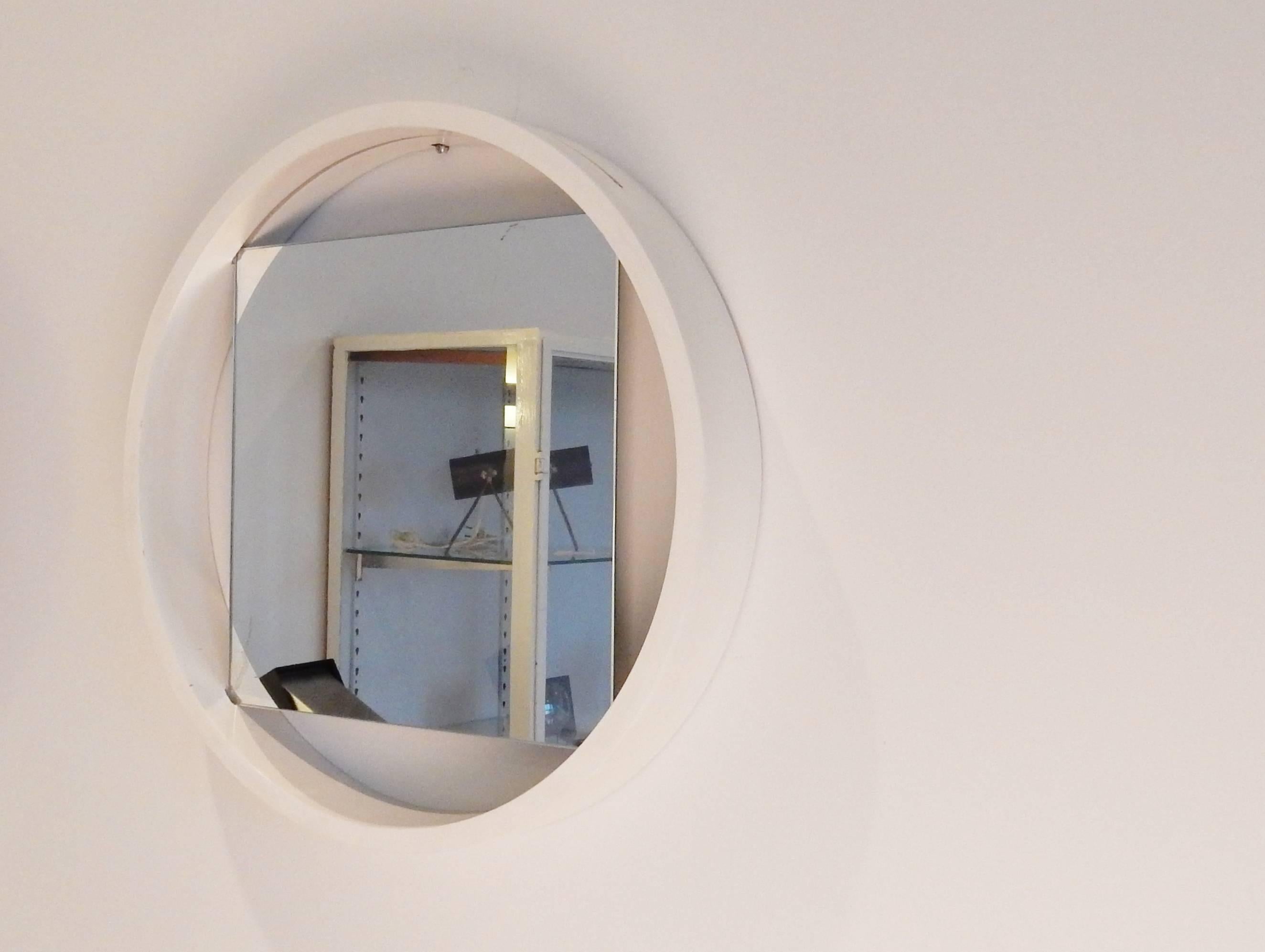 Dutch Iconic 1950s Black and White Modernist Mirror by Benno Premsela for 't Spectrum