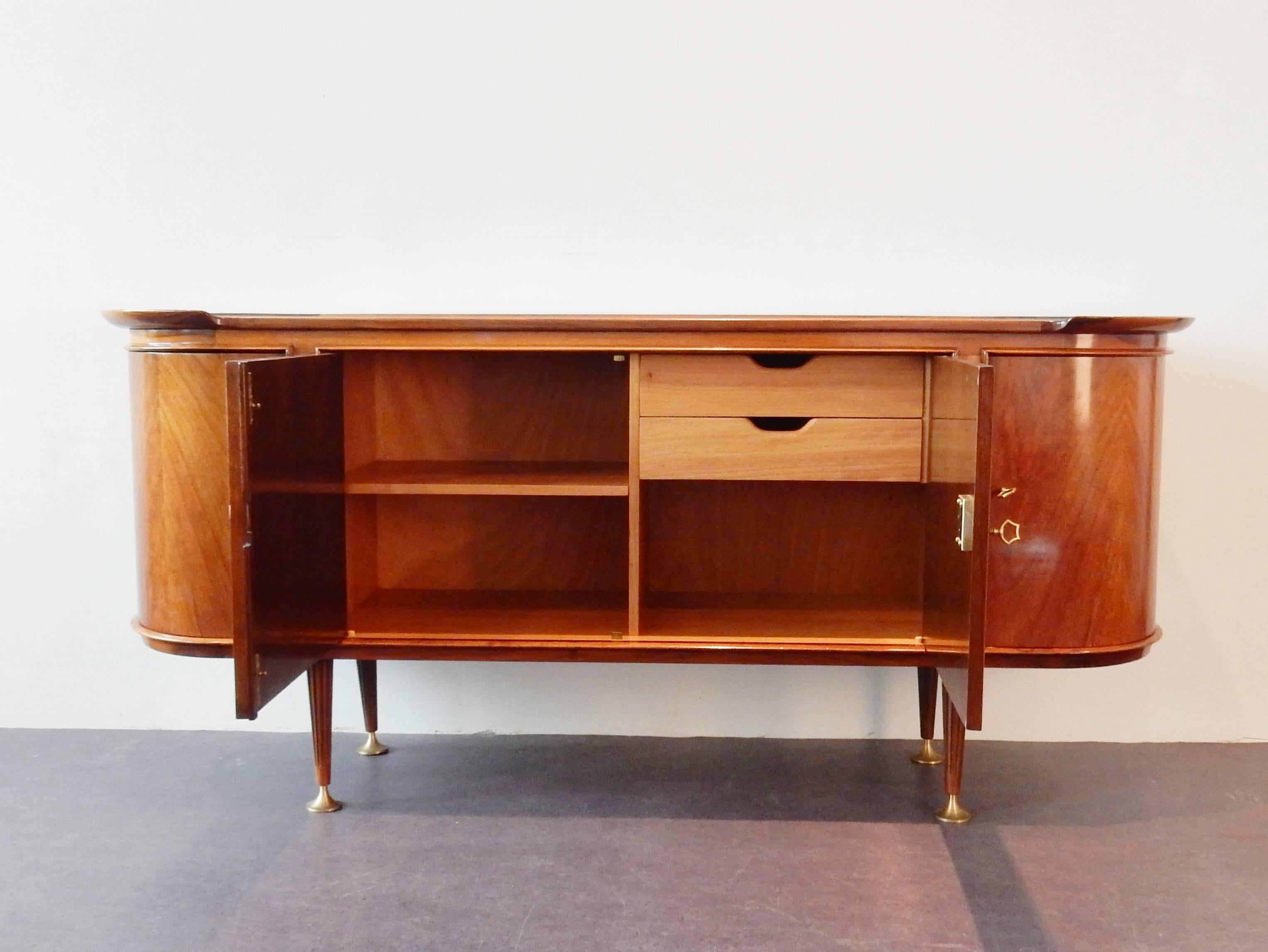 Mid-Century Modern Sideboard in Mahogany by A.A. Patijn for Zijlstra Joure, Netherlands, 1950s