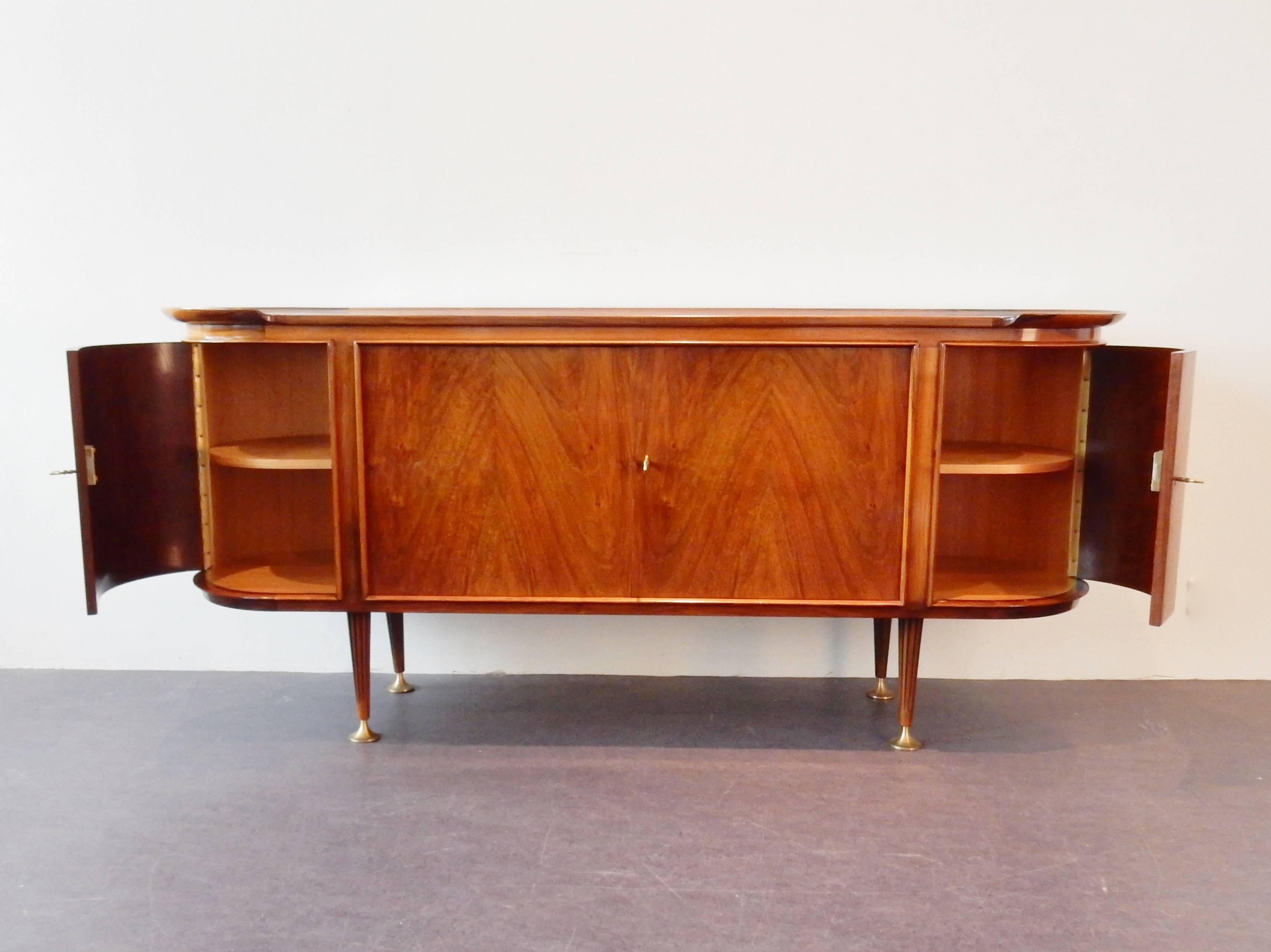 Sideboard in Mahogany by A.A. Patijn for Zijlstra Joure, Netherlands, 1950s In Excellent Condition In Steenwijk, NL