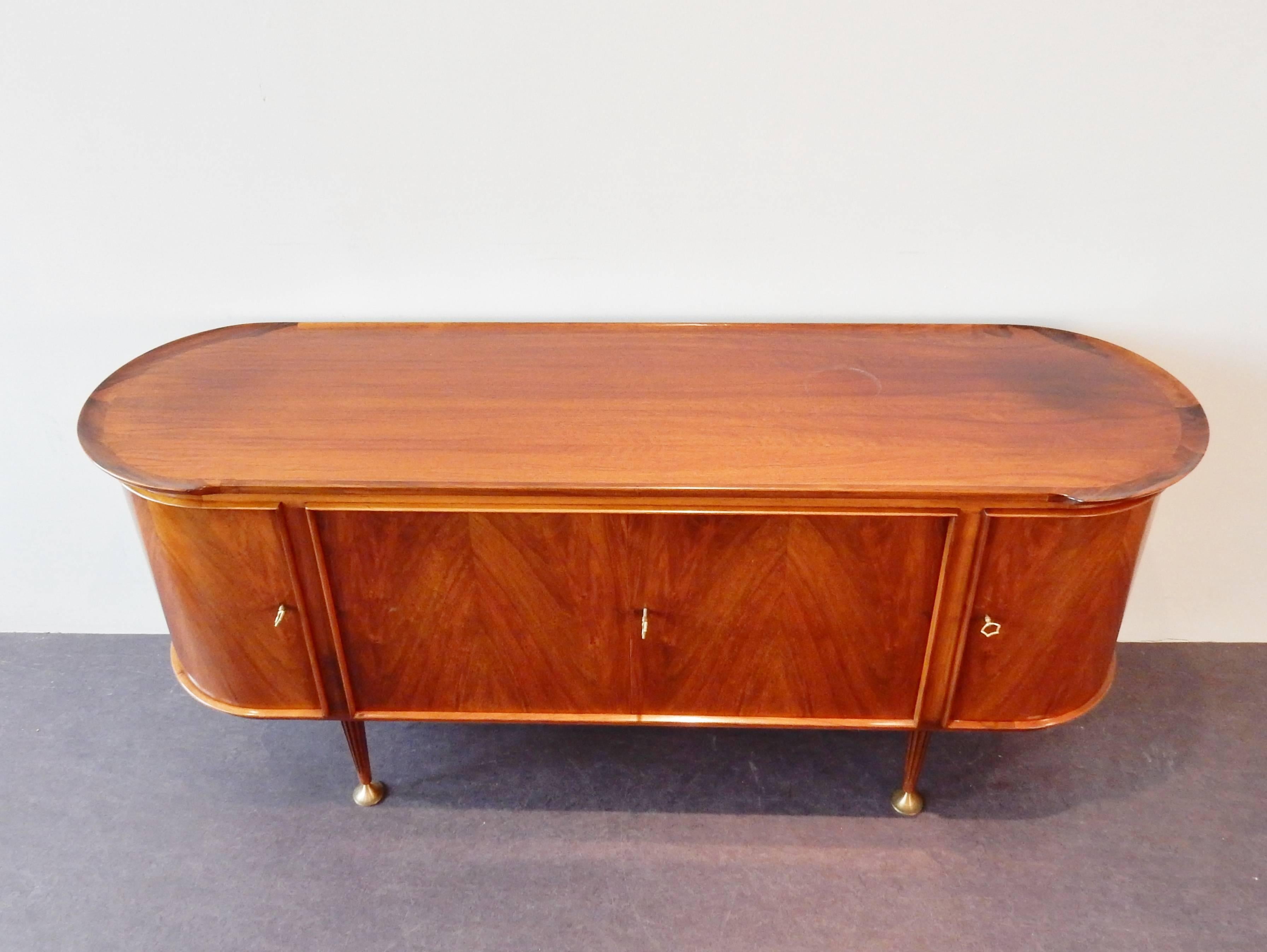 Mid-20th Century Sideboard in Mahogany by A.A. Patijn for Zijlstra Joure, Netherlands, 1950s