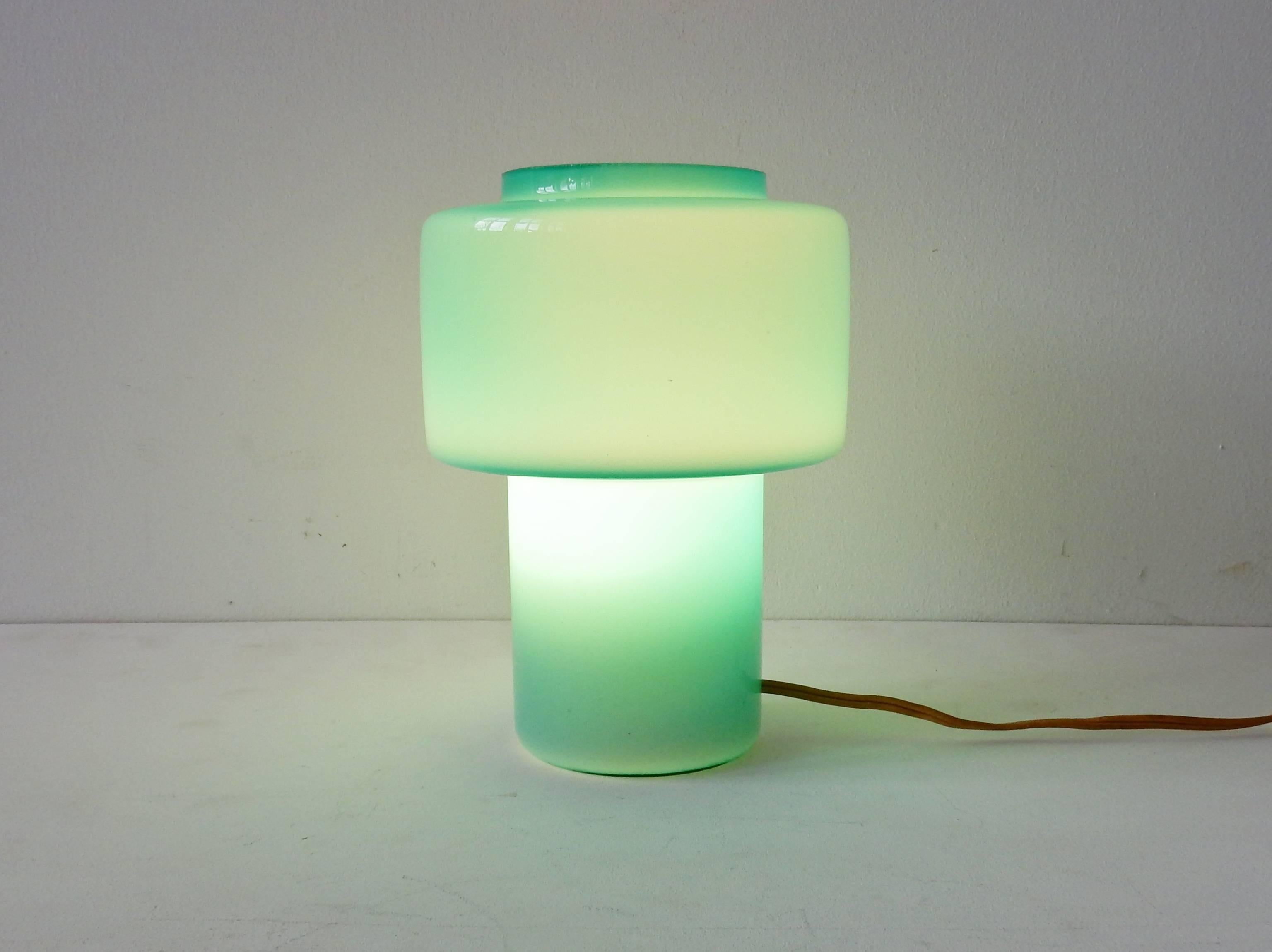 Swedish Glass Table Lamp by Uno and Östen Kristiansson for Luxus Vittsjö, Sweden, 1970s