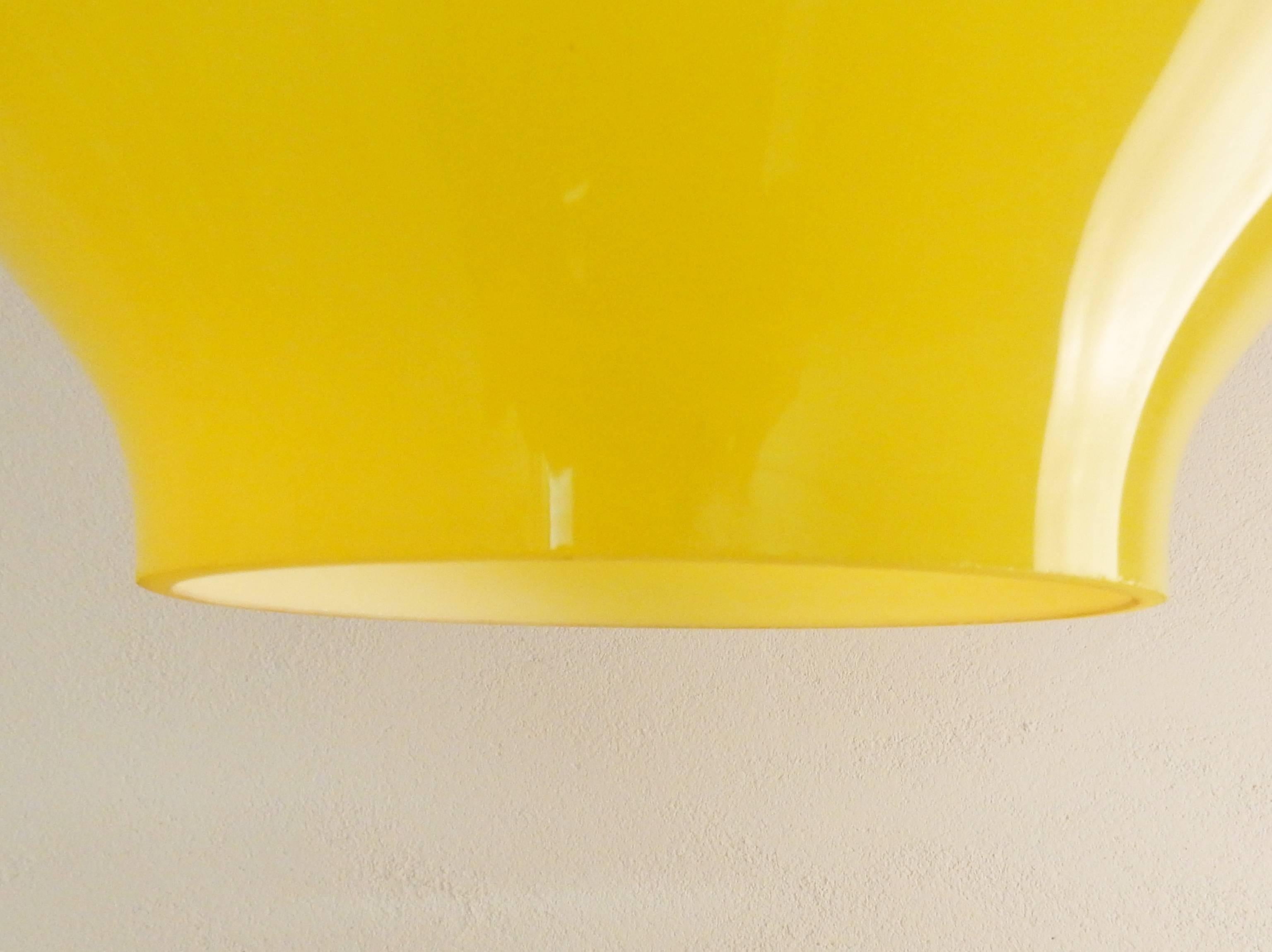Large Size Yellow Glass Pendant by Hans Agne Jakobsson for Markaryd, Sweden 1