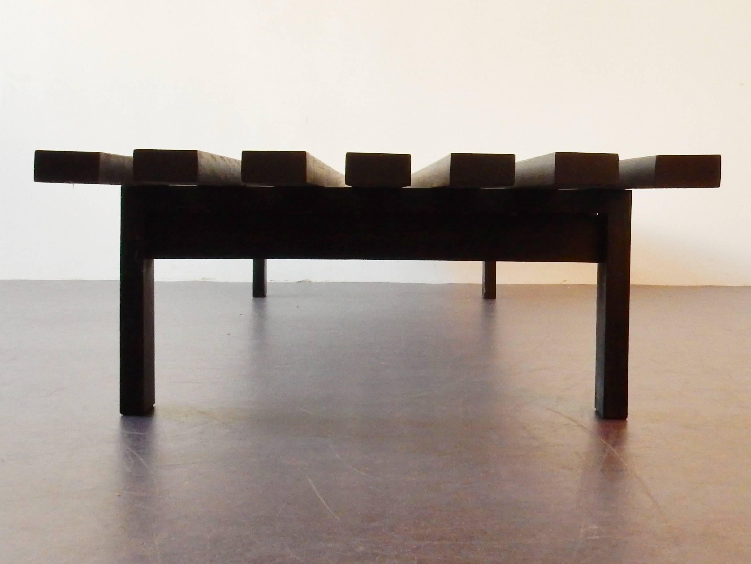 Mid-Century Modern Model 'BZ82' Wooden Slat Bench or Sofa by Martin Visser for 't Spectrum, 1960s
