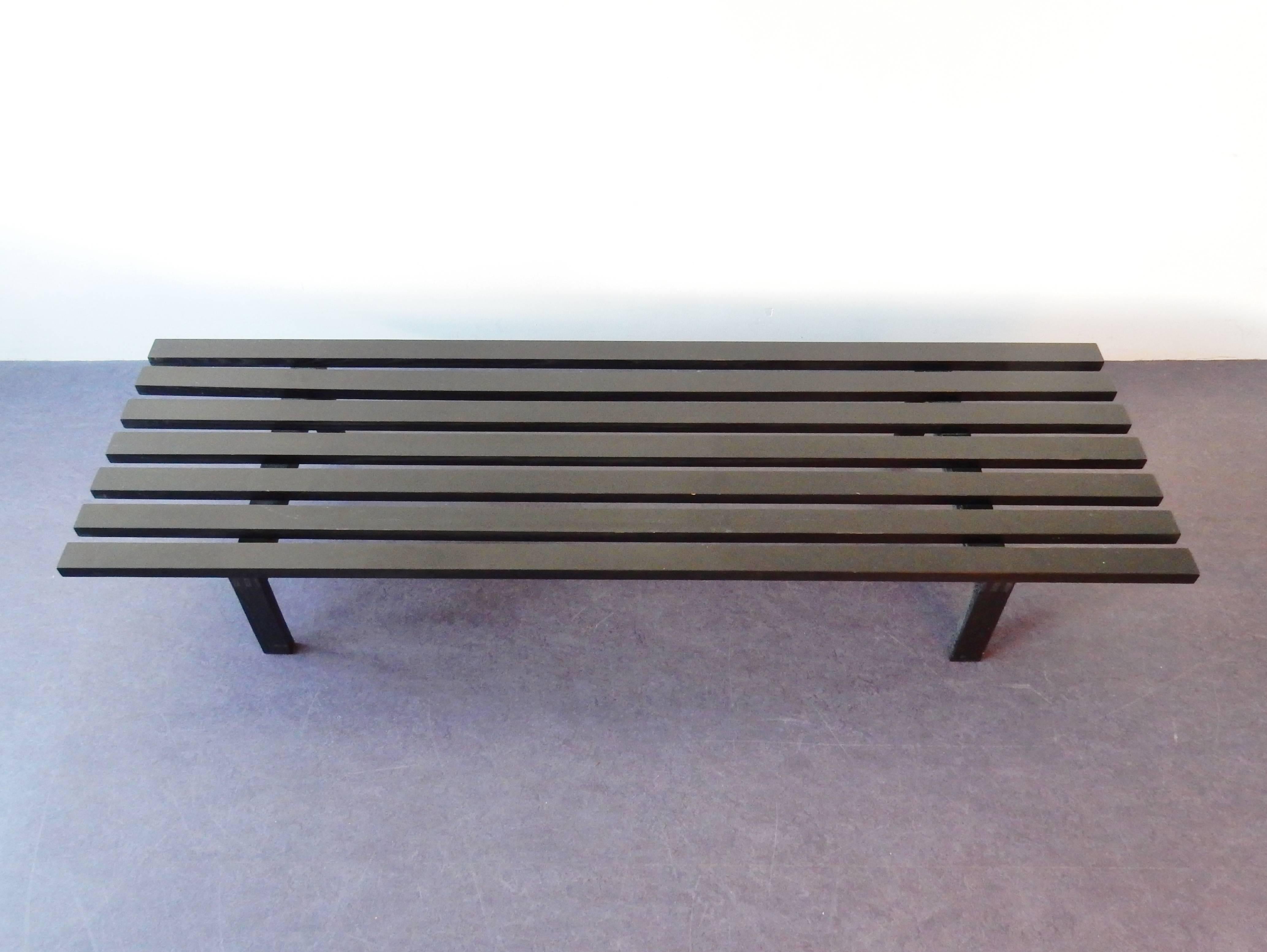 Mid-20th Century Model 'BZ82' Wooden Slat Bench or Sofa by Martin Visser for 't Spectrum, 1960s