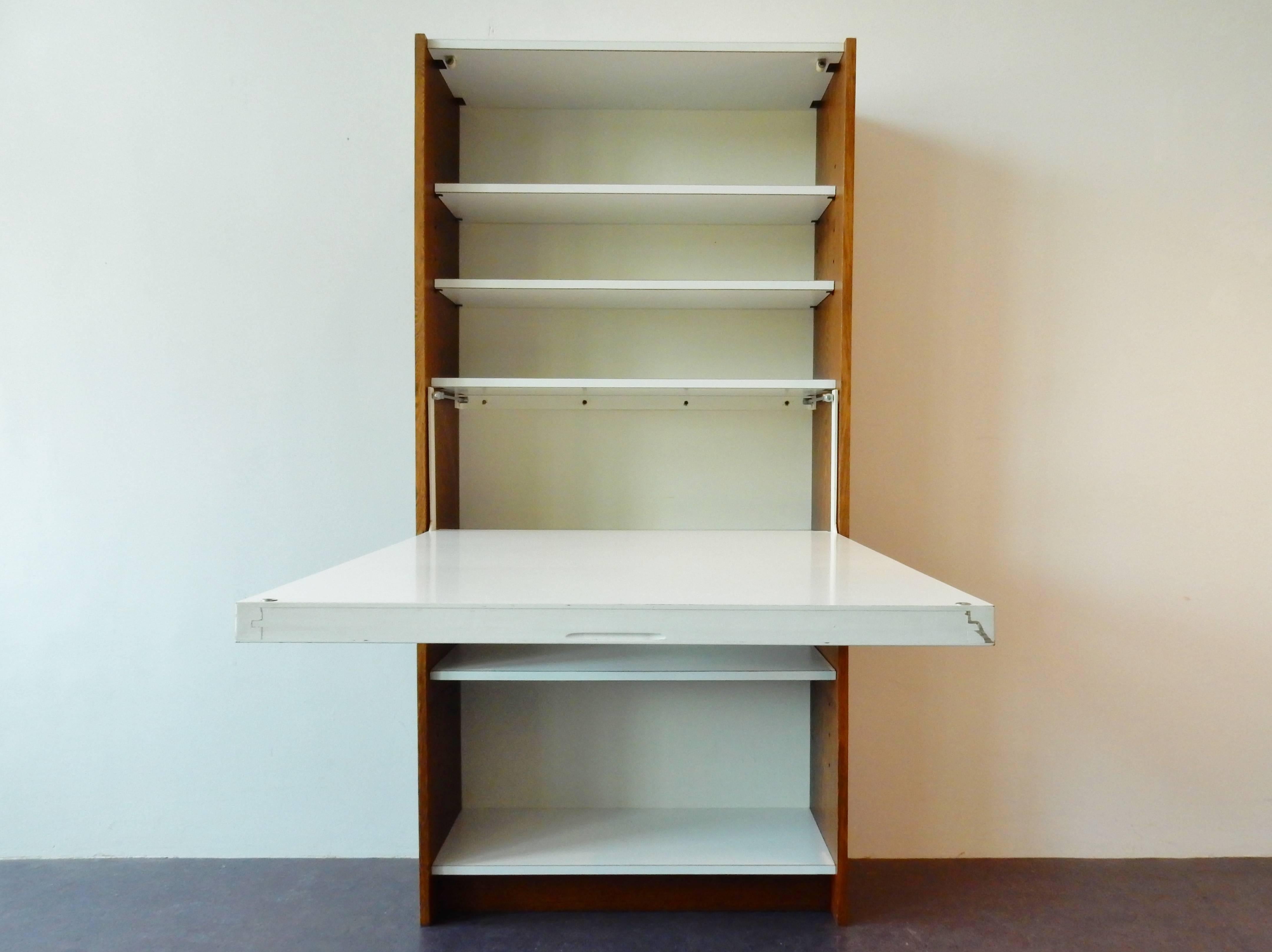 Veneer 'Borculo' Series Cabinet with Drop-Leaf Table by Martin Visser for 'T Spectrum