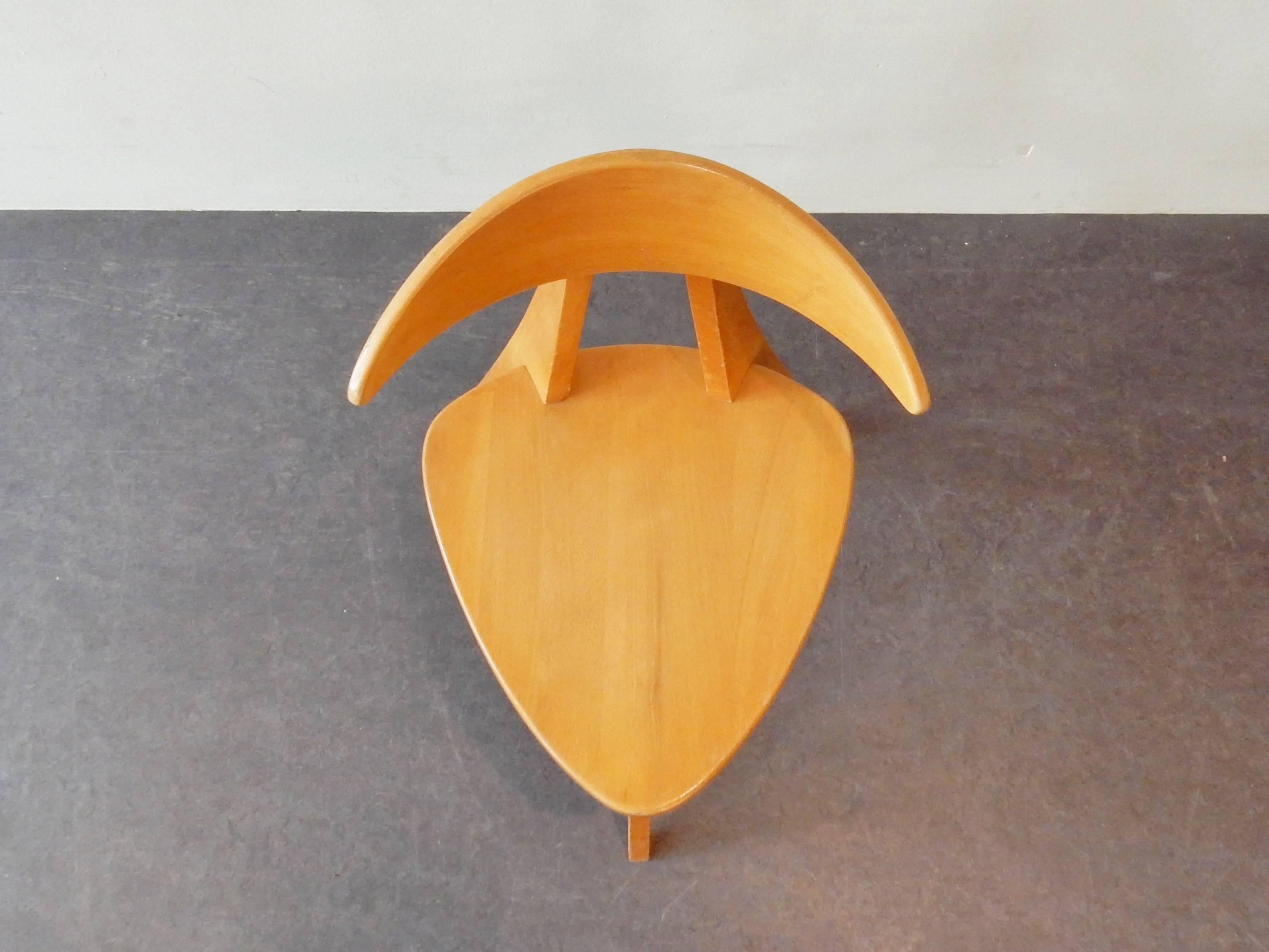 The model 360 children chair is a design by Walter Papst from the first half of the 1950s. This particular one has contined a very good condition with some signs of age and use. The natural finish gives it a timeless look. A modern design for that