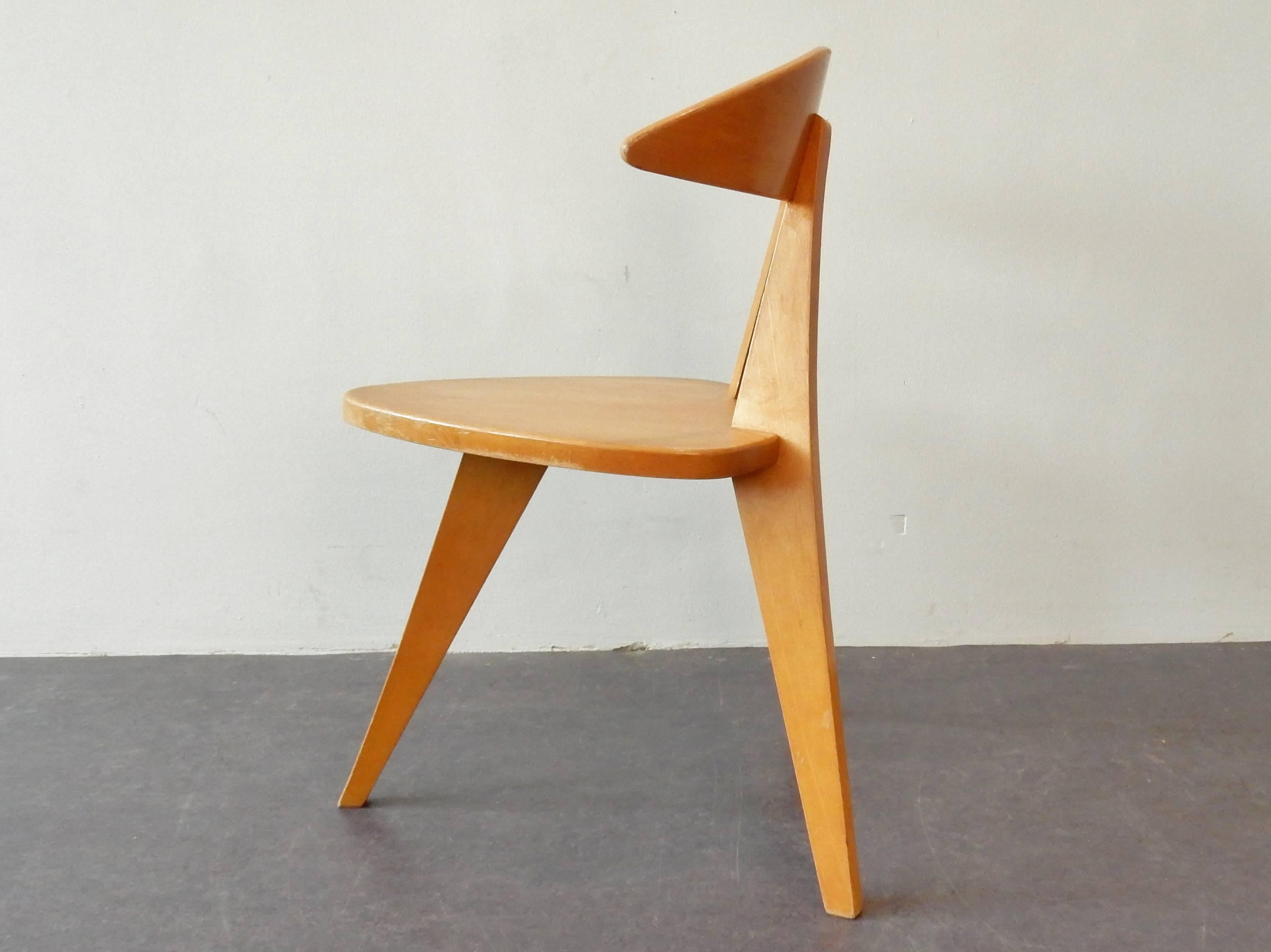Model '360' Children Chair by Walter Papst for Wilkhahn, Germany, 1950s In Good Condition In Steenwijk, NL