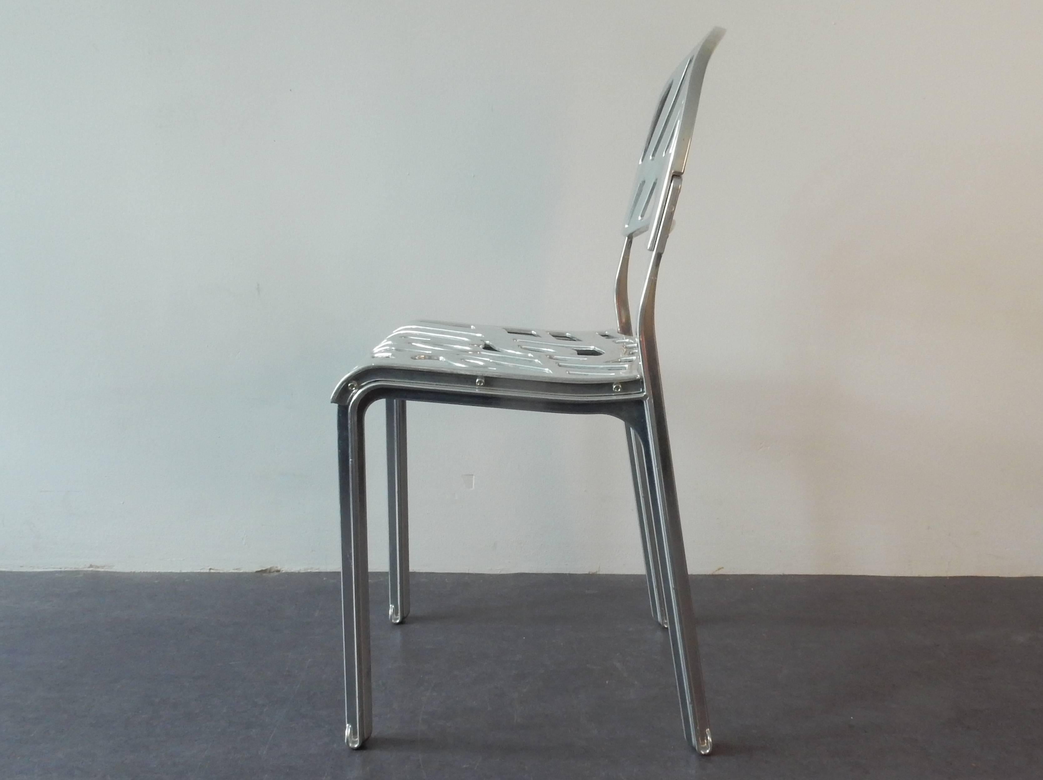 Dutch 'Hello There' Chair in Aluminium, Jeremy Harvey for Artifort, Netherlands, 1970s