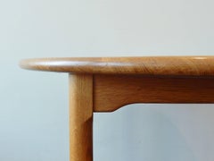 Round Extendable Dining Table, in Oak, by KP Møbler, Denmark, 1970s