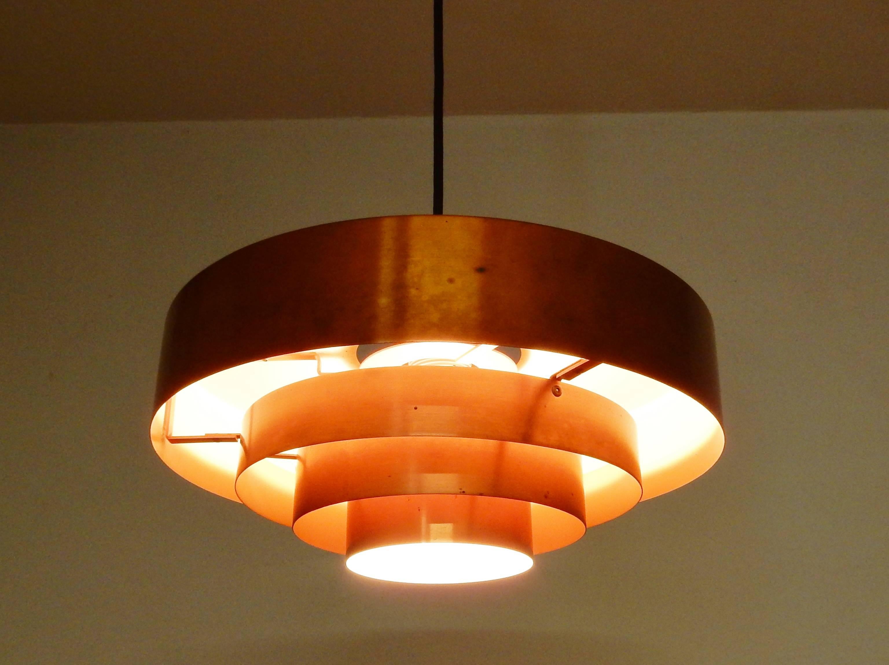 Model 'Roulet' Pendant Lamp by Jo Hammerborg for Fog & Mørup, Denmark, 1960s In Good Condition In Steenwijk, NL