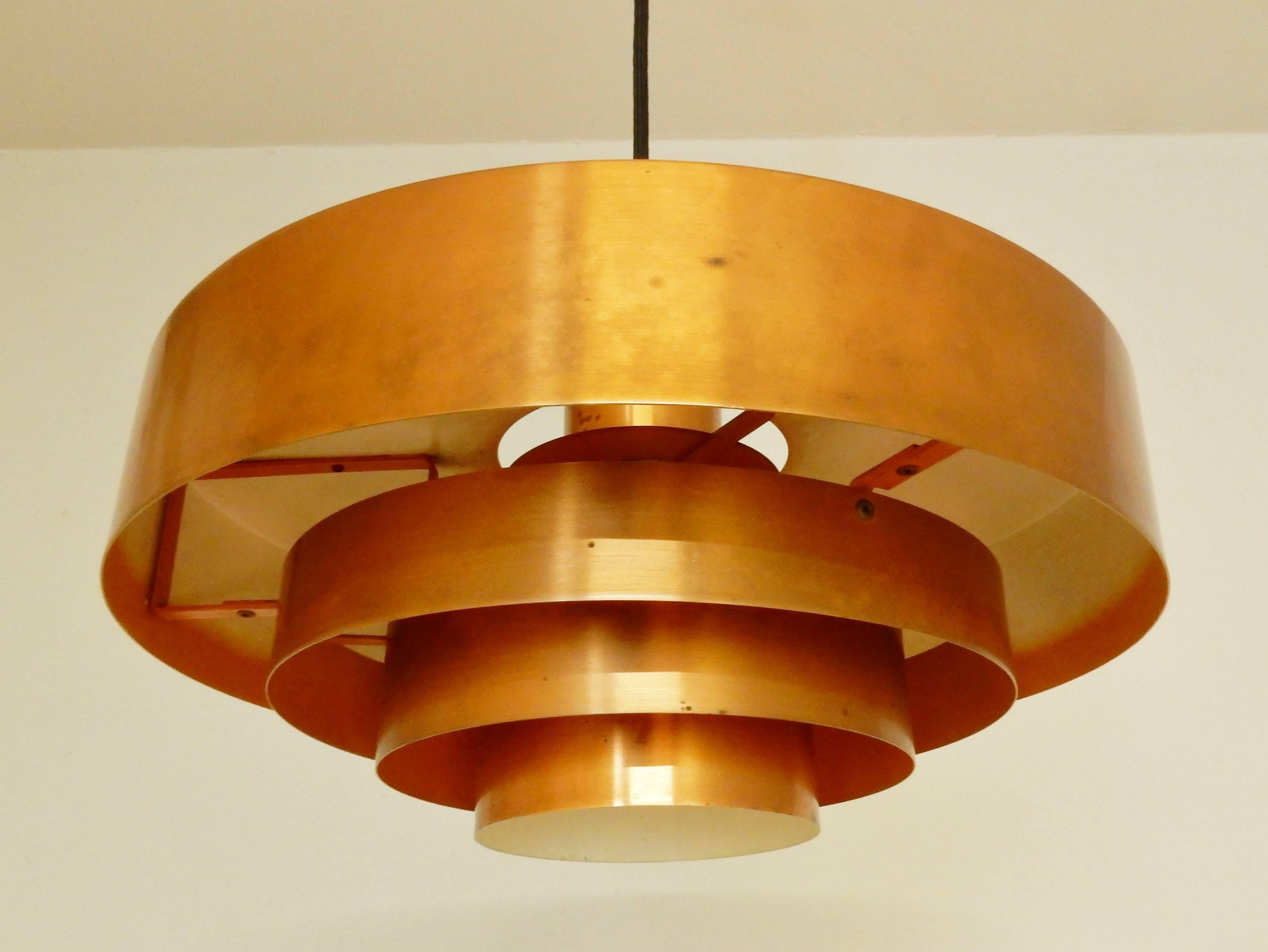 Mid-20th Century Model 'Roulet' Pendant Lamp by Jo Hammerborg for Fog & Mørup, Denmark, 1960s