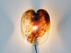 Set of Two Glass Wall Sconces by Per Lutken for Holmegaard, Denmark, 1970s