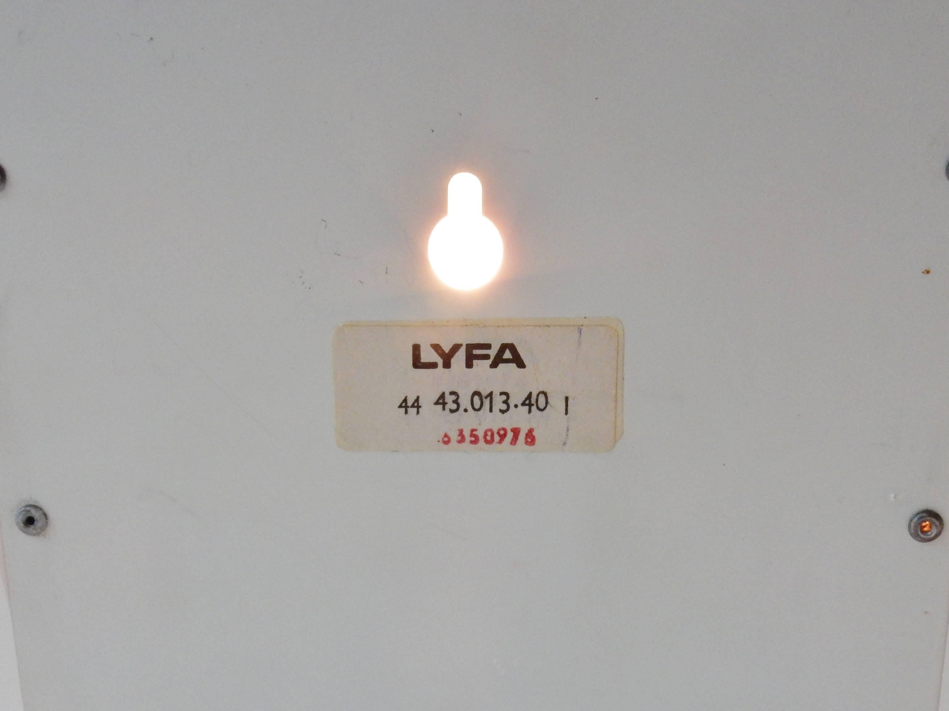 Lacquered Set of Two Wall Lights by Lyfa, Denmark, Late 1960s-Early 1970s