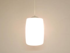 Large Stock, Set of 42 Opaline Glass Pendant Lights, Netherlands, 1960s