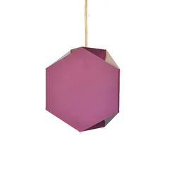 Geometric Ole Panton for Lyfa Purple and White Metal Pendant Lamp, Denmark