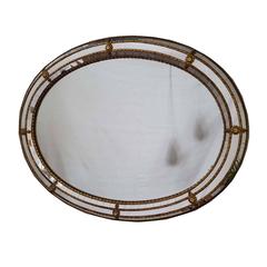 Brass Adams Style Oval Mirror