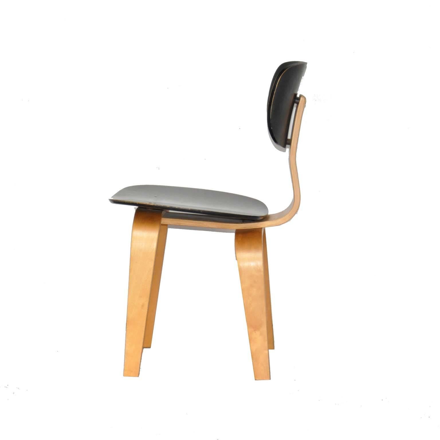 Mid-Century Modern SB02 Dining Chair by Cees Braakman for Pastoe in Birchwood
