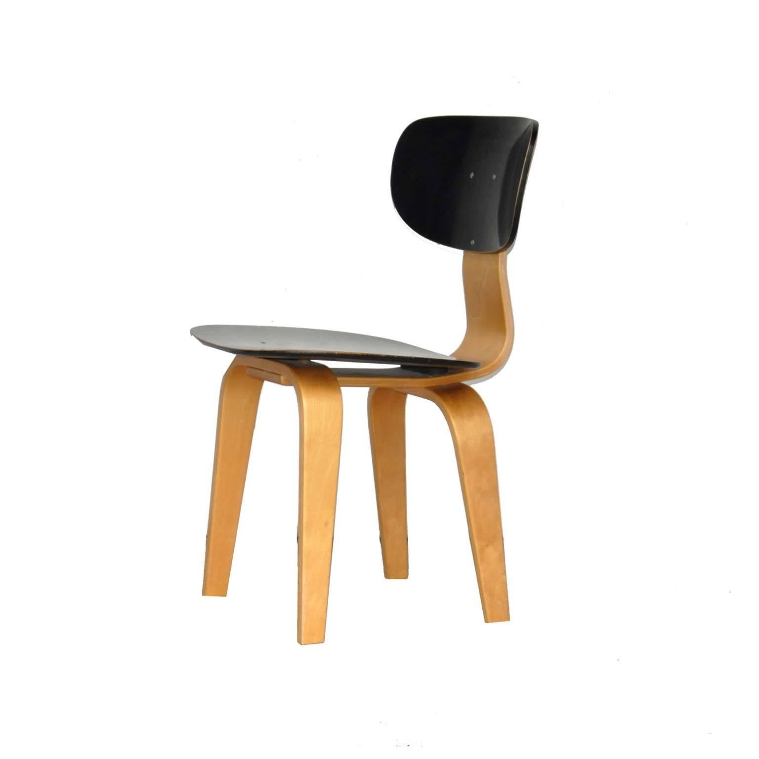 Dutch SB02 Dining Chair by Cees Braakman for Pastoe in Birchwood