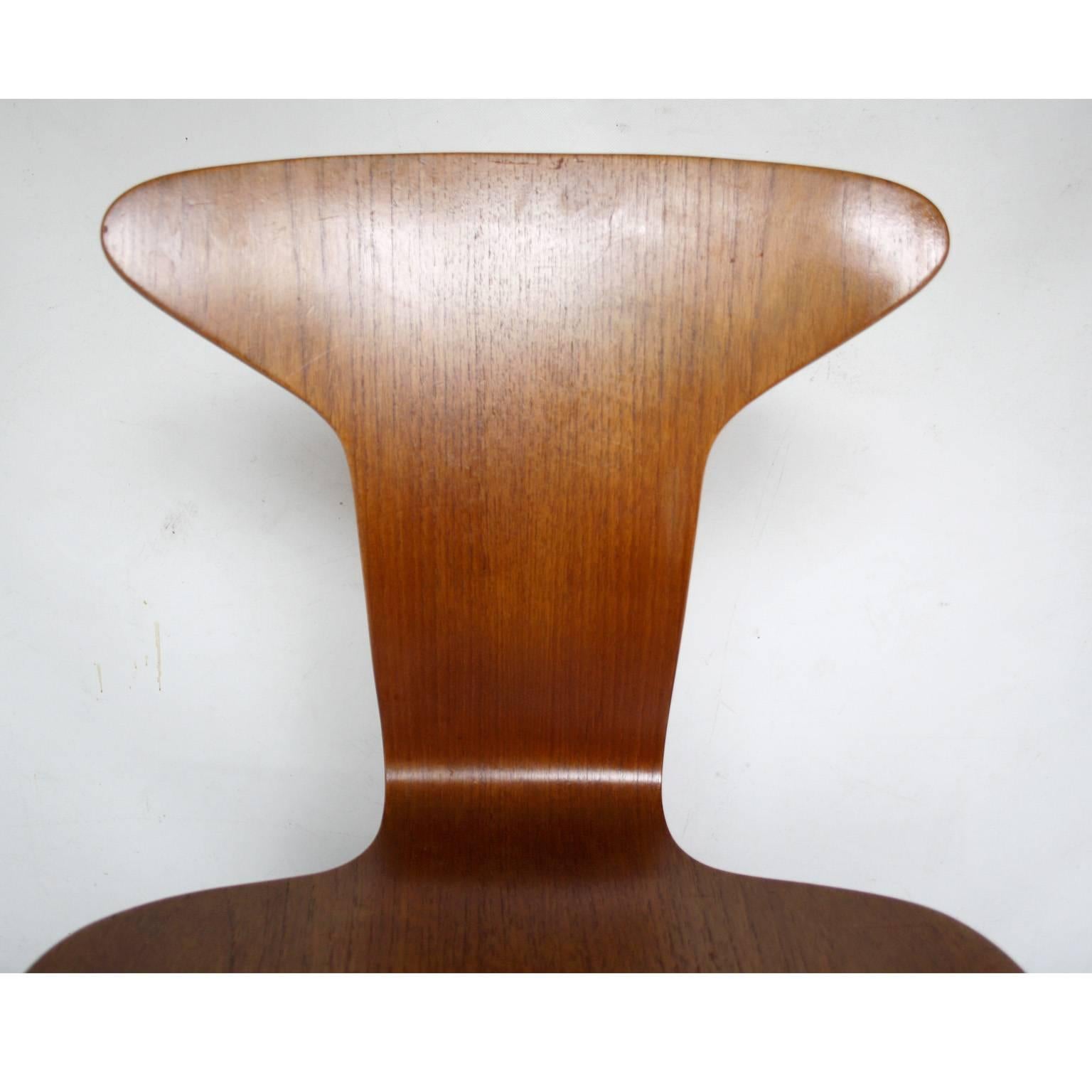 Metal Arne Jacobsen for Fritz Hansen “Mosquito” Dining Chair For Sale