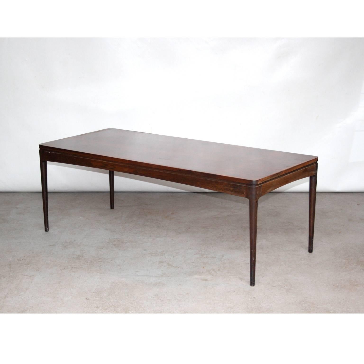 Scandinavian Modern Rosewood Danish Coffee Table by Christian Linneberg For Sale