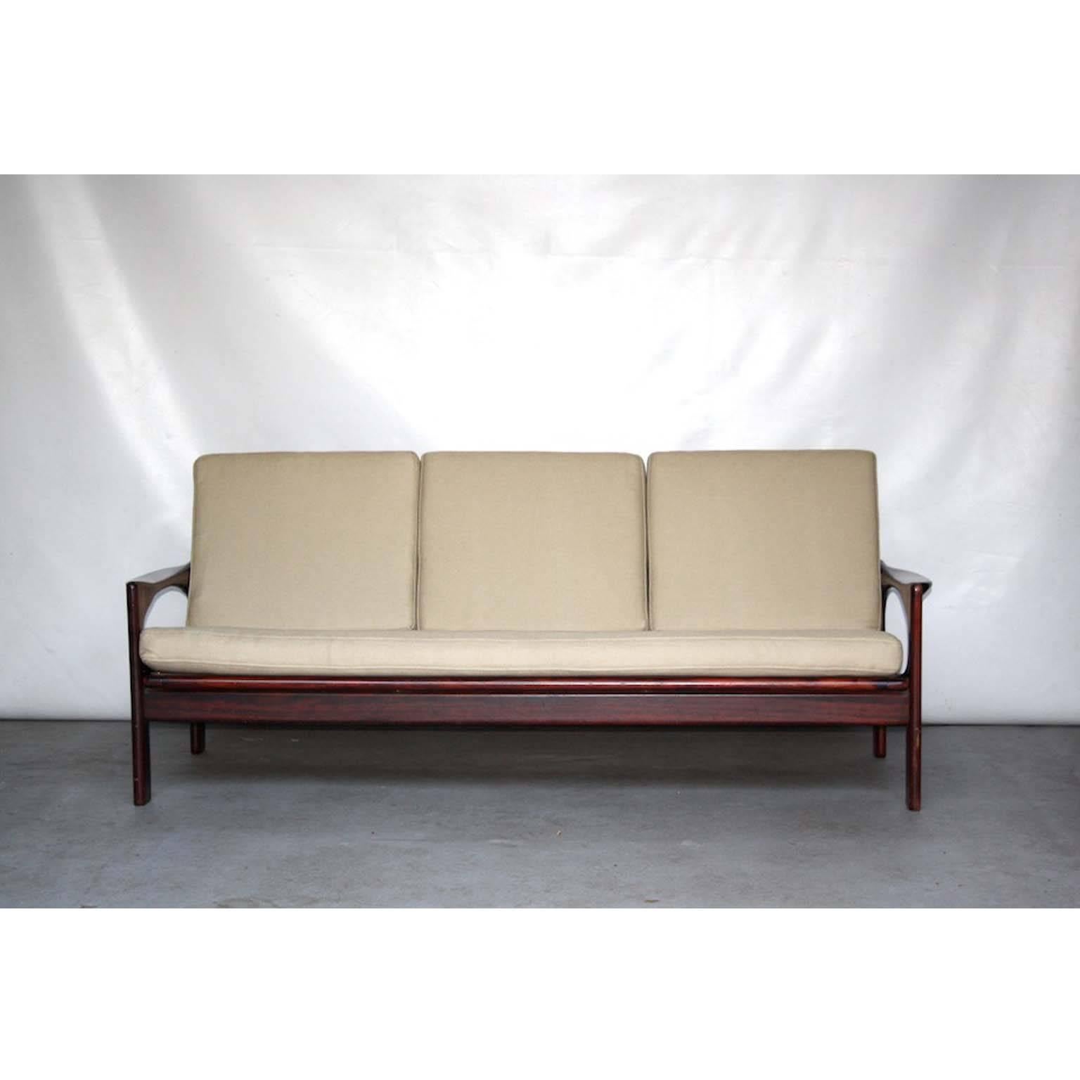 Sofa by De Ster, Dutch Design 1950s

Wooden sofa designed and produced in the Netherlands. This sofa is made by De Ster (the Star), later called Gelderland. De Ster was a Dutch furniture manufacturer from the Mid-Century. They were known by their