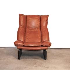 Leather Lounge Chair by Leolux, Dutch Design, 1970s