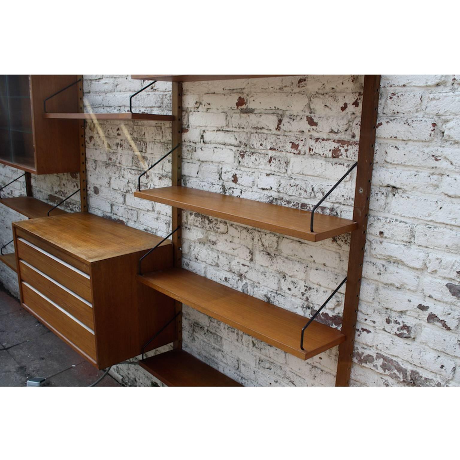Danish Wall System by Poul Cadovius for Royal Systems, Denmark, 1950s For Sale