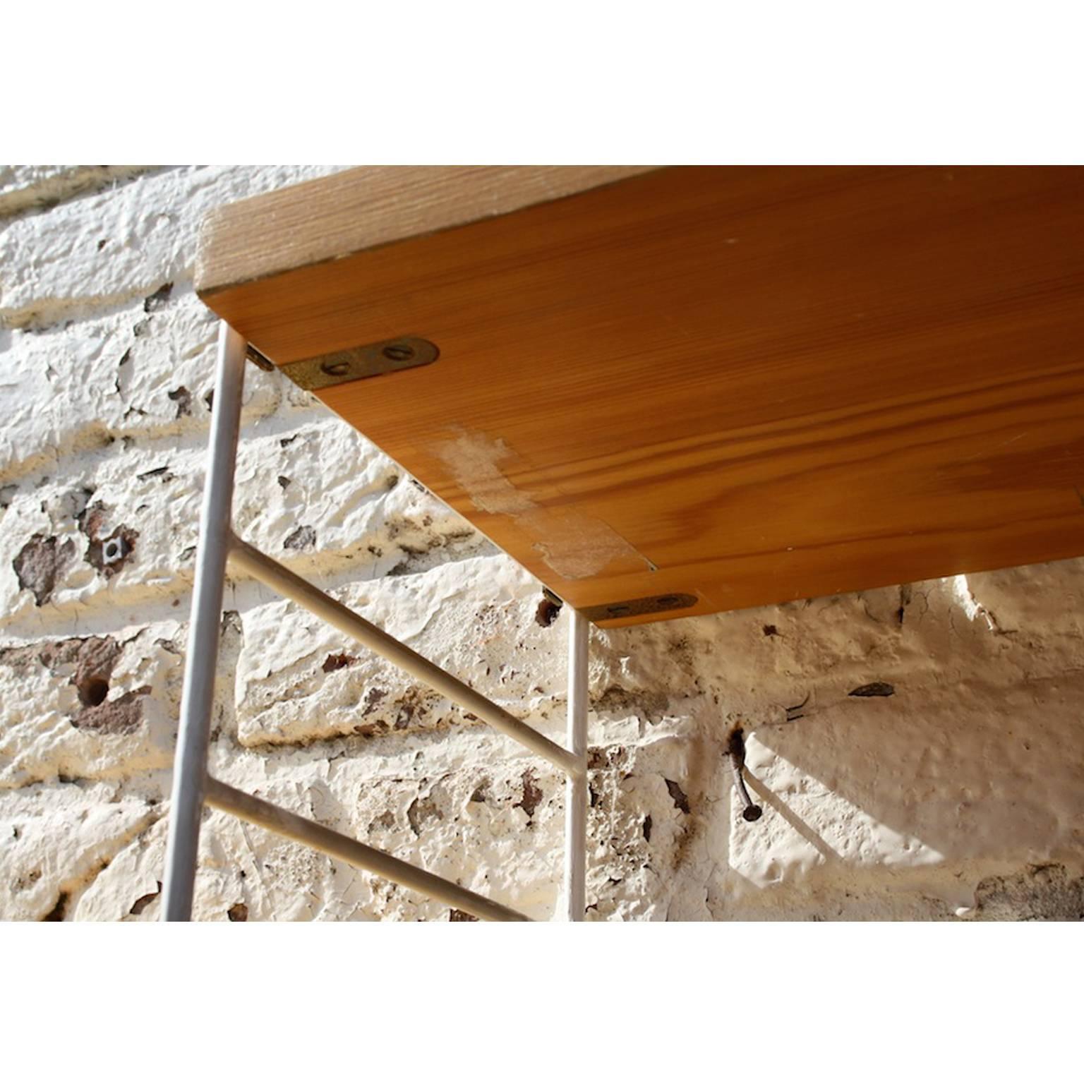 Metal Minimalistic Shelving System by Nils “Nisse” Strinning for String, Sweden, 1949 For Sale