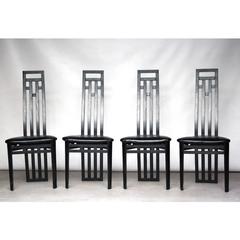 Italian set of Dining Chairs by A. Sibau, 1980