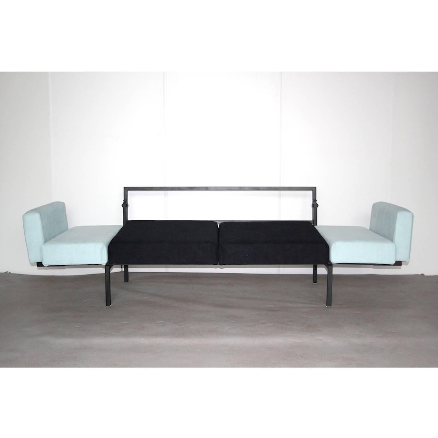 Metal Sofa or Daybed by Coen de Vries for Devo, Dutch Design, 1952 For Sale