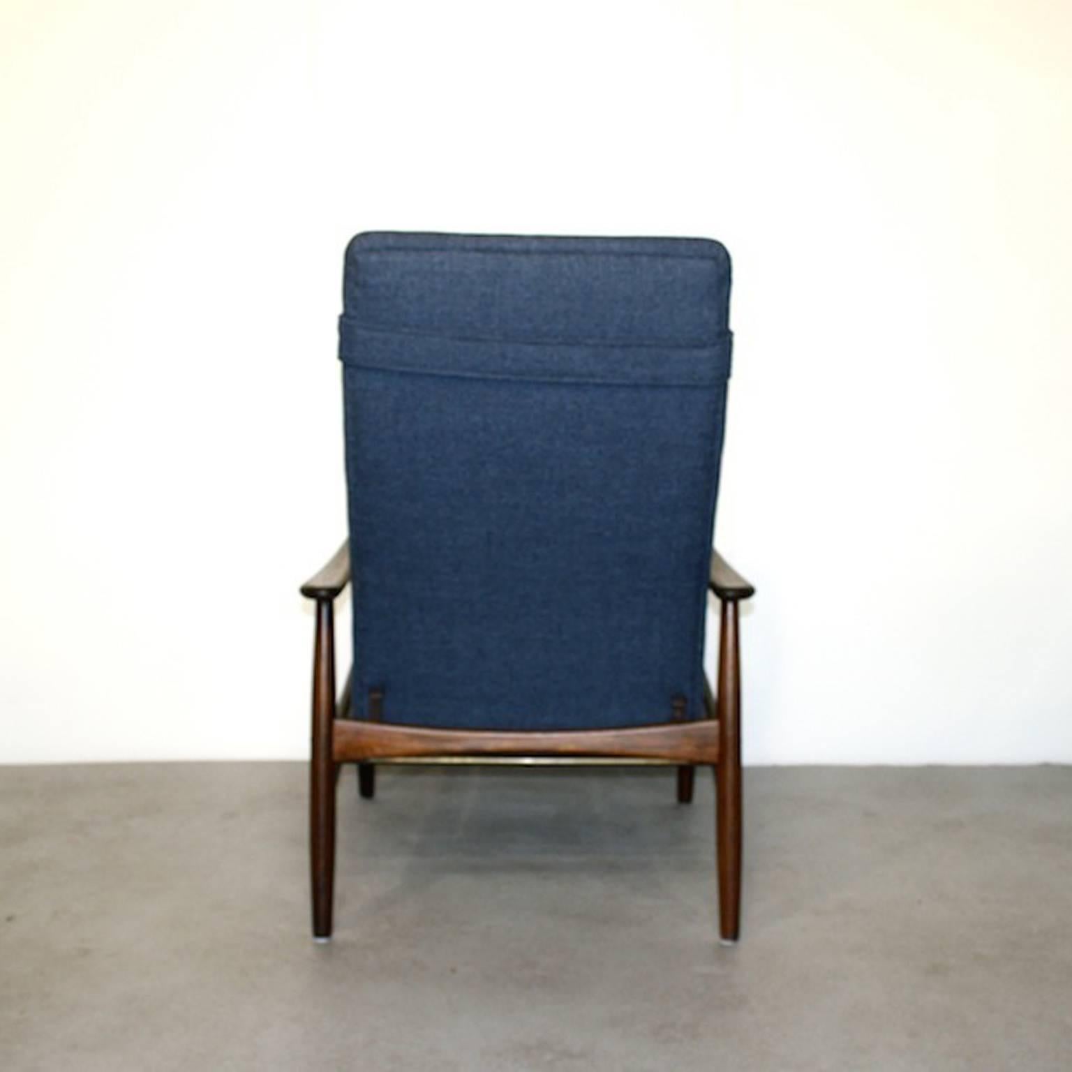 Scandinavian Modern High Back Lounge Chair by Søren Ladefoged for SL Mobler, Danish Design, 1950s