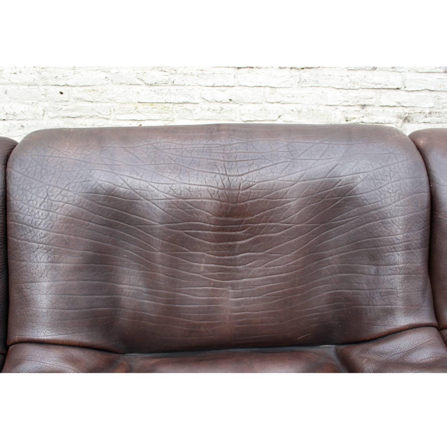 Dark Brown Neck Leather Modular 
