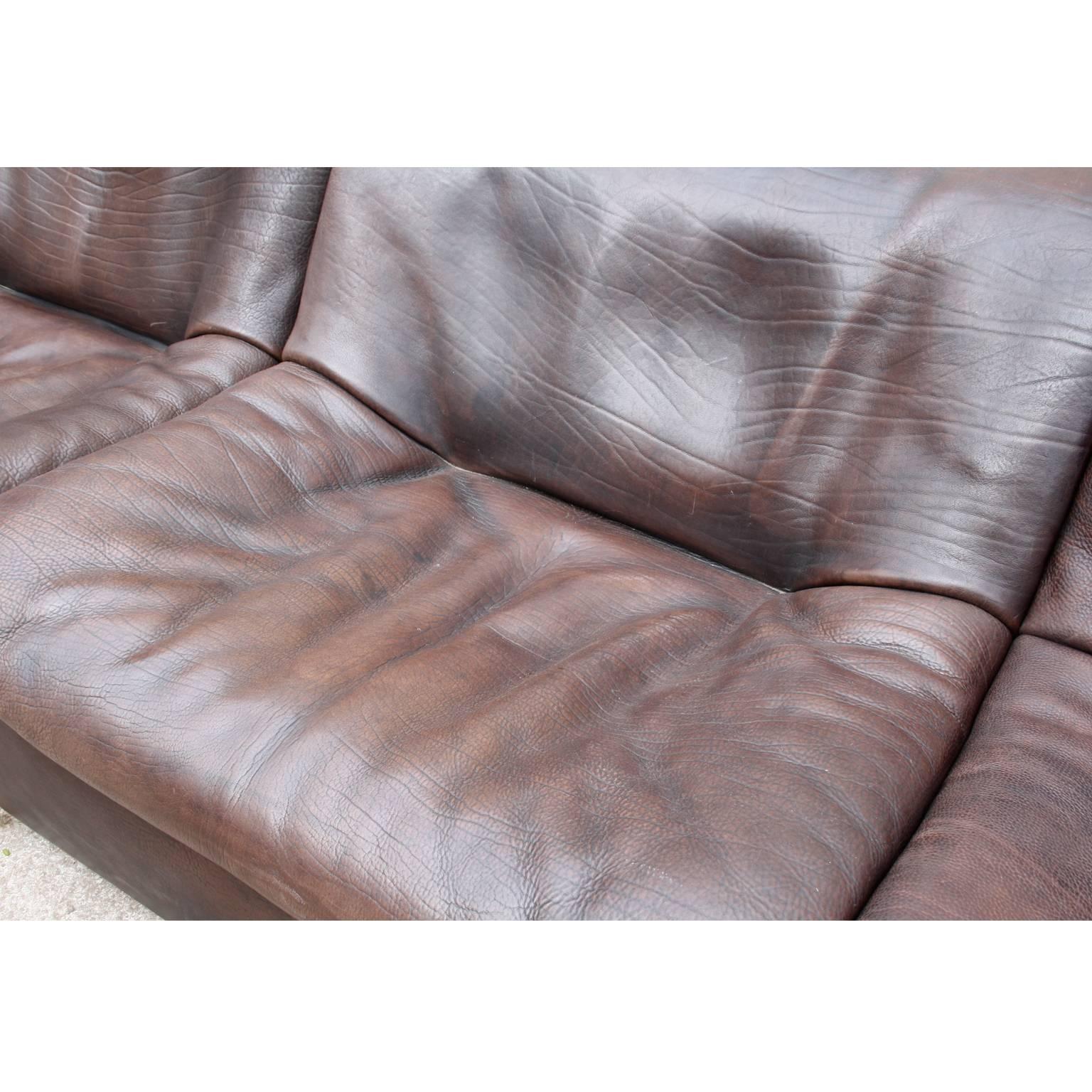 Dark Brown Neck Leather Modular 