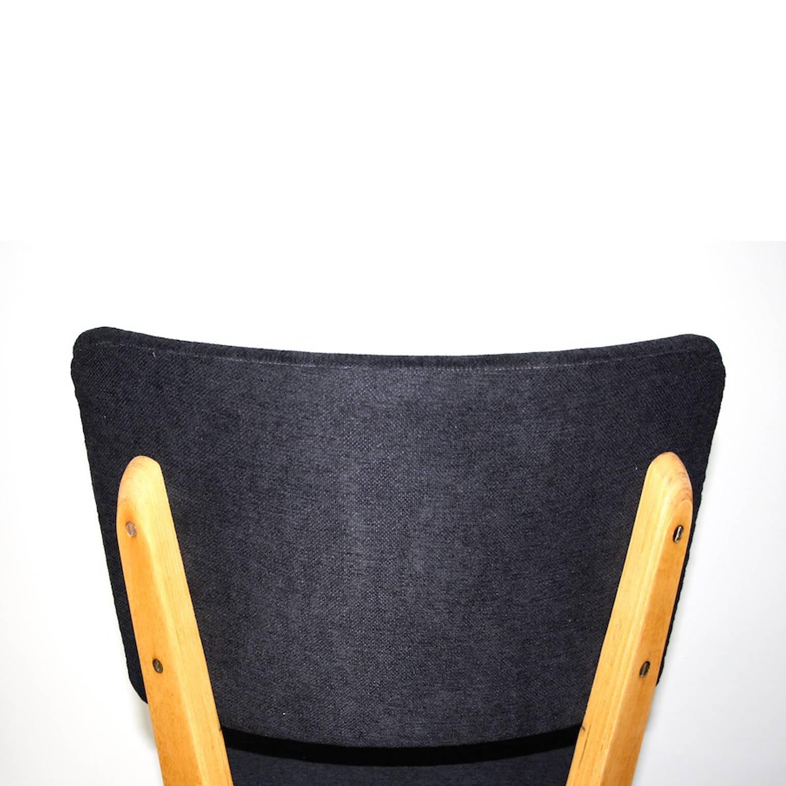Upholstery Cor Alons for Gouda Den Boer Dining Chairs, Netherlands, 1960s For Sale