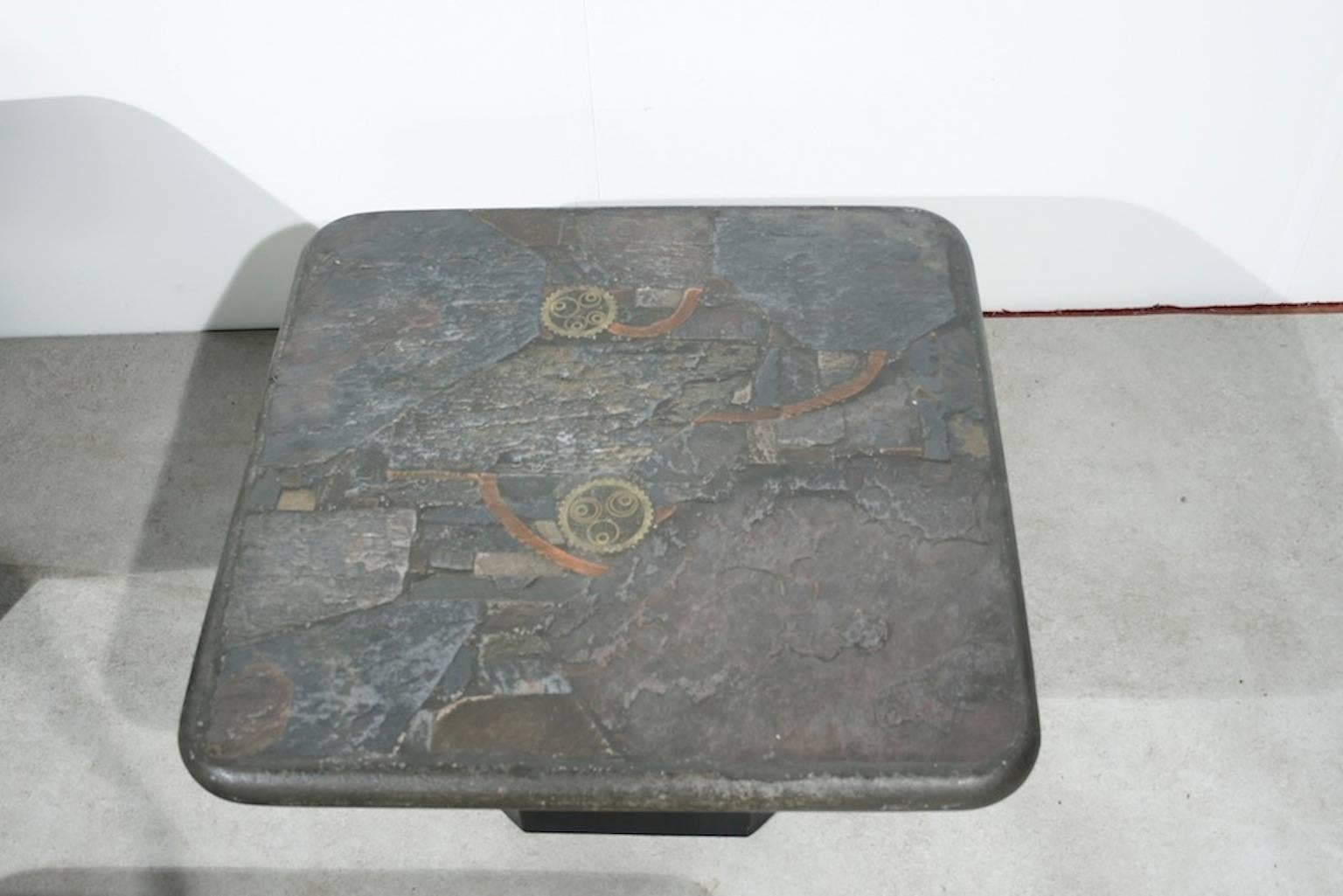 Late 20th Century Trio of Marcus Kingma Brutalist Stone Coffee Tables, Dutch Design, 1970s For Sale