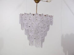 Large Mazegga Glass Chandelier, Italy, 1960s