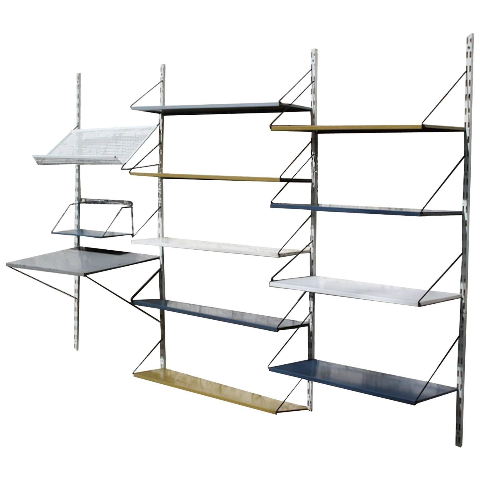 Wall System or Unit by Tjerk Reijenga for Pilastro, Dutch Design, 1955 For Sale